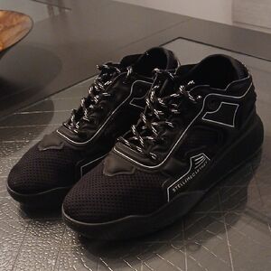 Stella McCartney Black Men's Sneakers with Mesh Detail